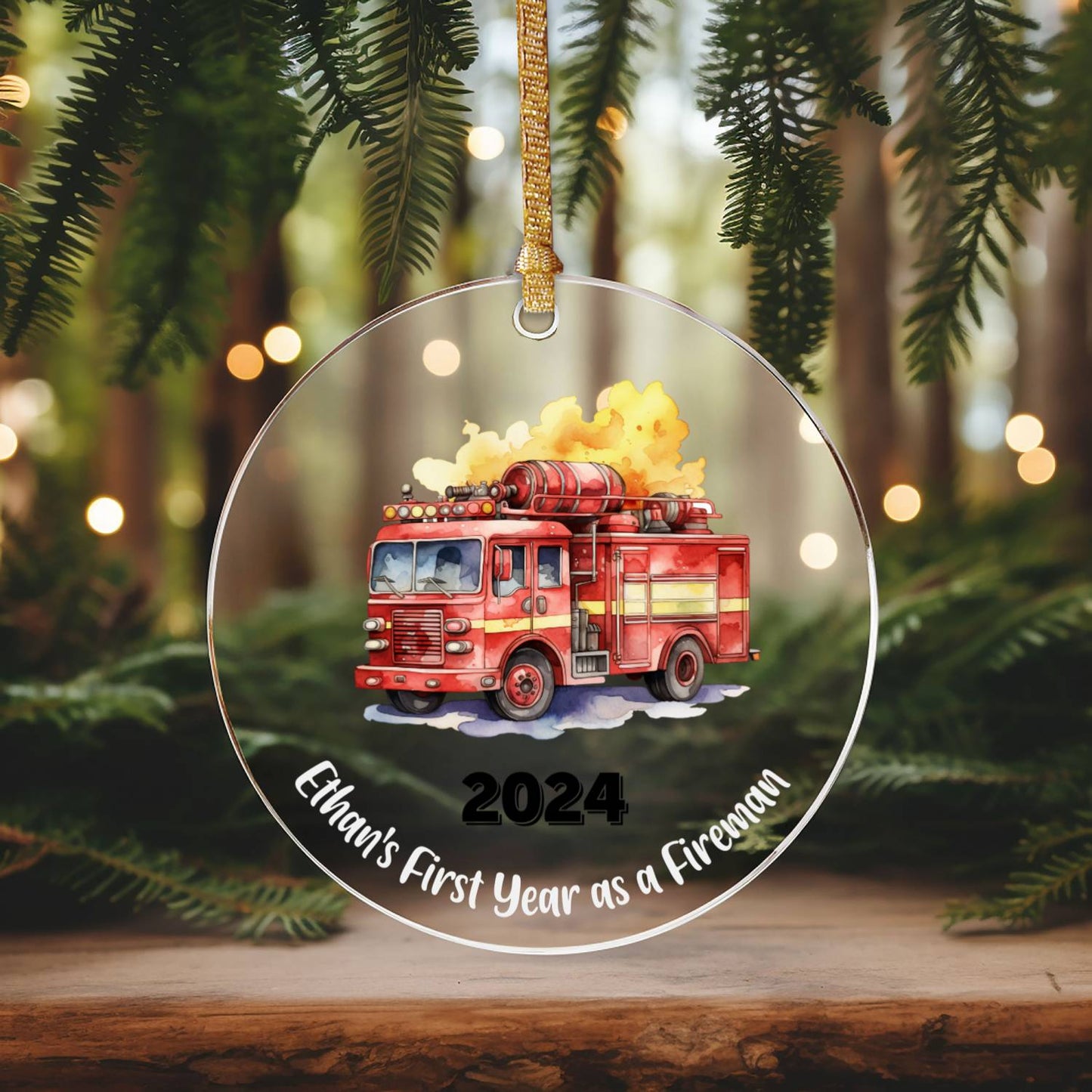 Fire Truck Ornament