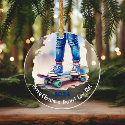 Skateboard Ornament