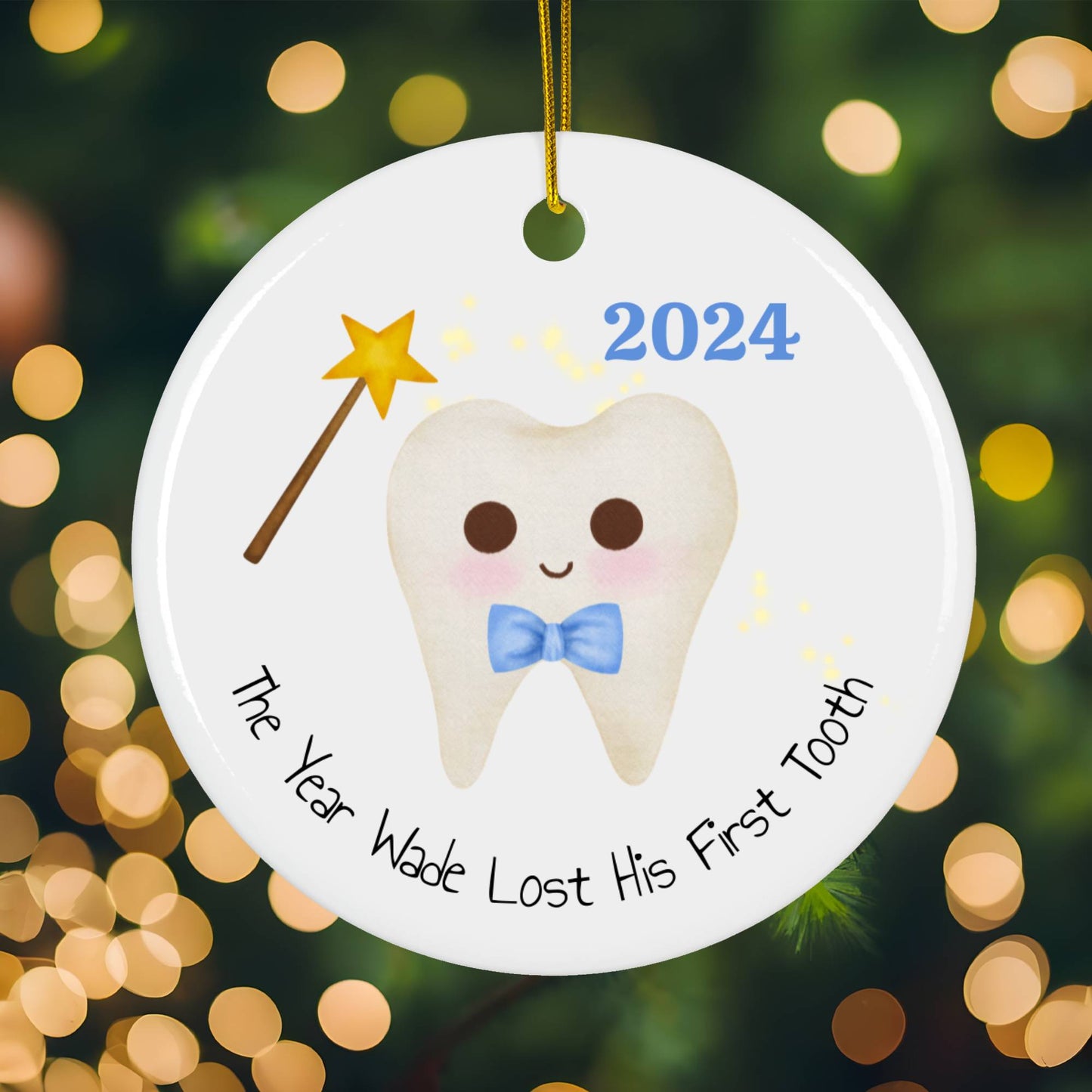 Tooth Fairy with Bow Tie Ornament